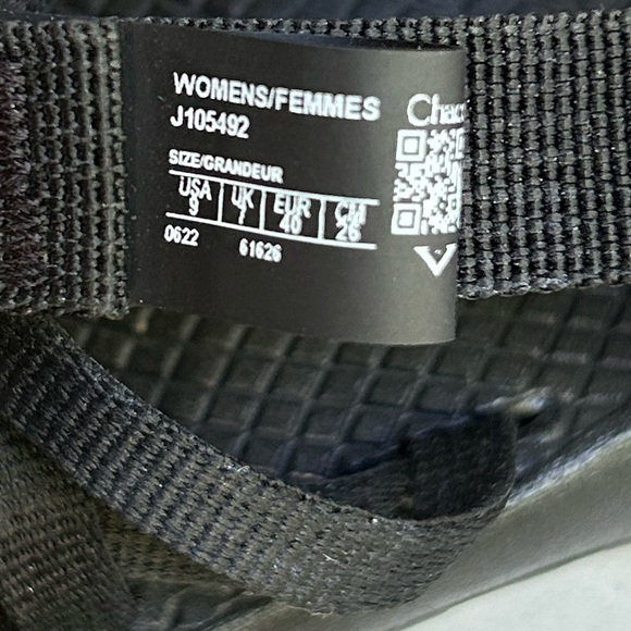 CHACO Z Cloud X 1 black ADJUSTABLE STRAPS CUSHIONED SANDAL classic size 9 women - Picture 10 of 14